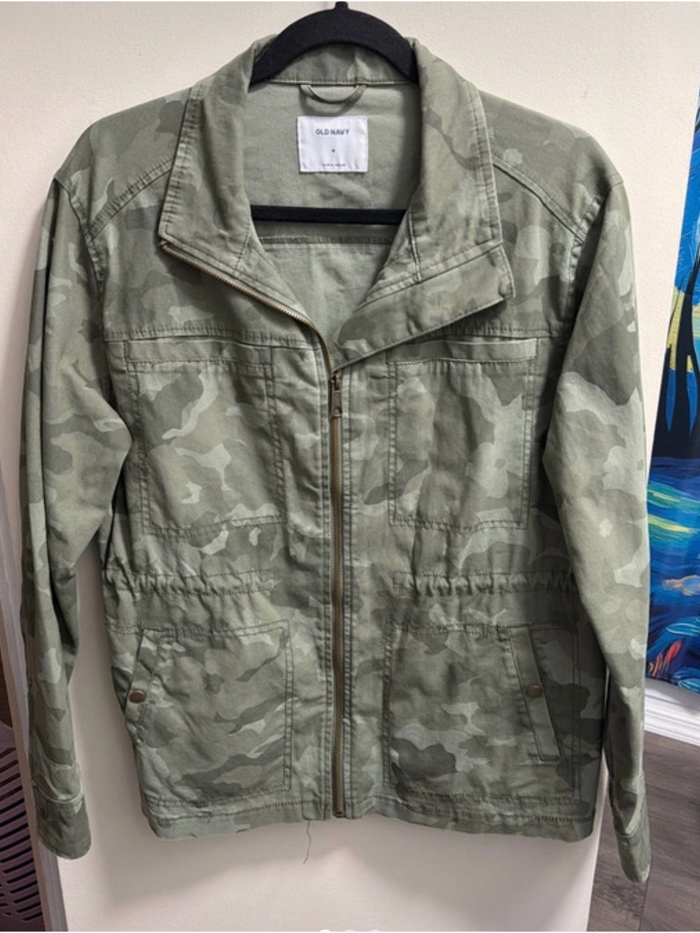 Old Navy Olive Green Camo Utility Jacket